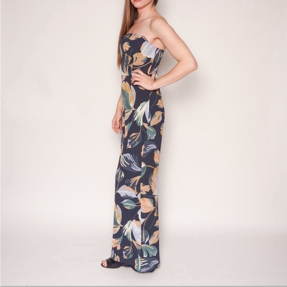 AMANDA UPRICHARD Mandy Navy Floral Jumpsuit